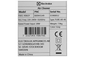May Loc Khong Khi Electrolux Pa91 406gy 28w