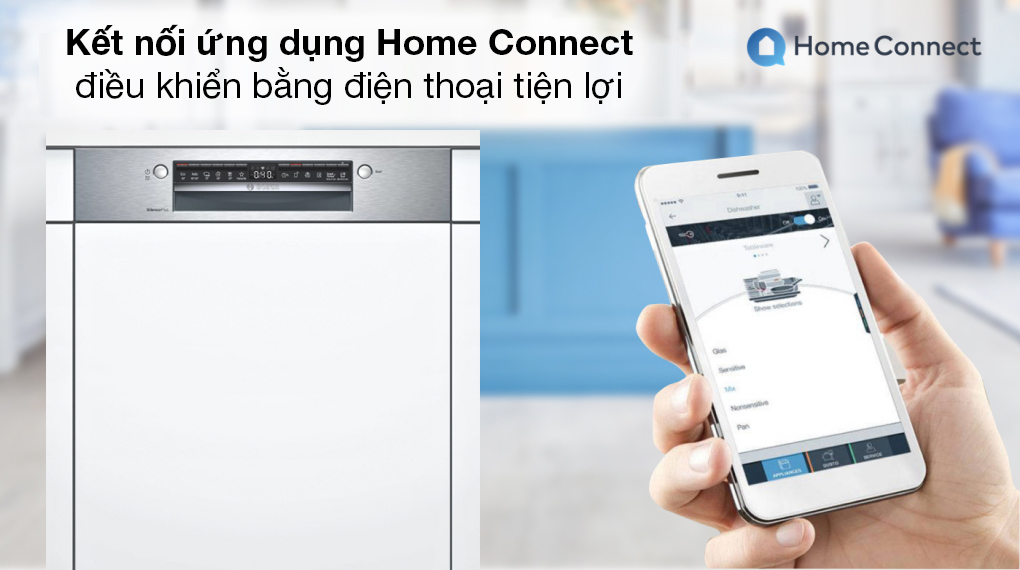 Máy rửa chén bán âm Bosch SMI4ECS14E