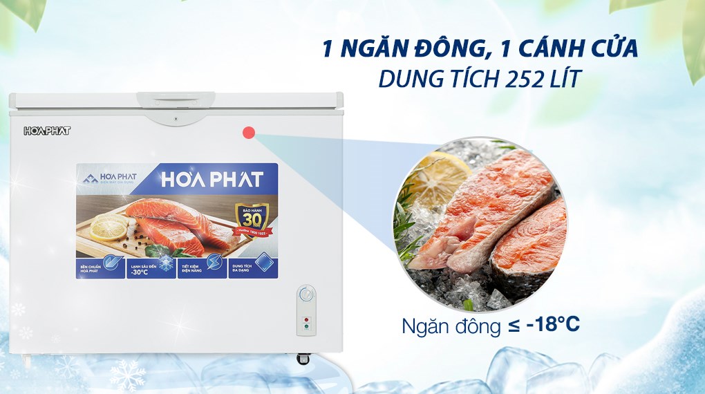 Tủ đông Hòa Phát 252 lít HPF AD6252 Tủ đông Hòa Phát 252 lít HPF AD6252
