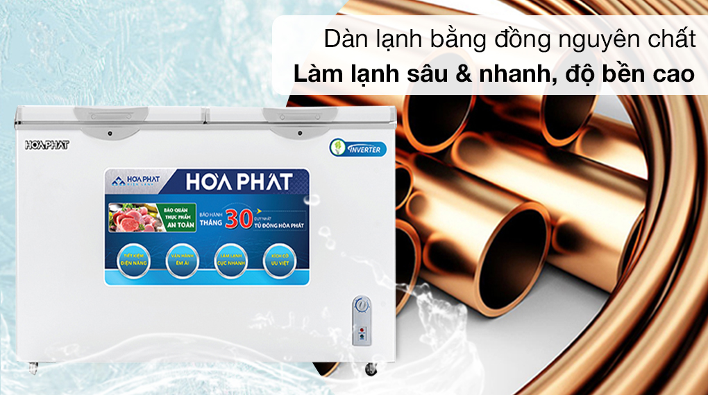 Tủ đông Hòa Phát 271 lít HCFI 656S2Đ2