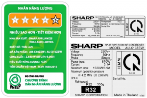 May Lanh Sharp Inverter 1 Hp Ah X10zew