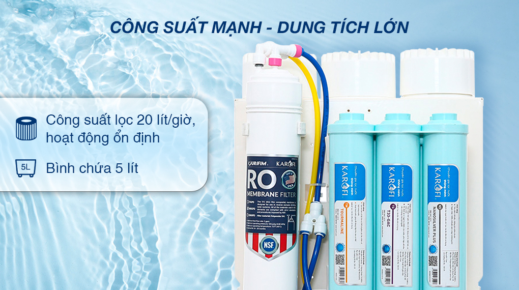 Máy lọc nước RO âm tủ Karofi KAQ-U06 10 lõi