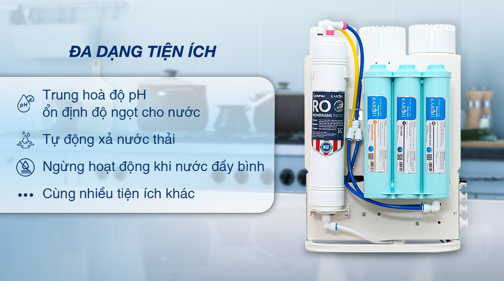 Máy lọc nước RO âm tủ Karofi KAQ-U06 10 lõi