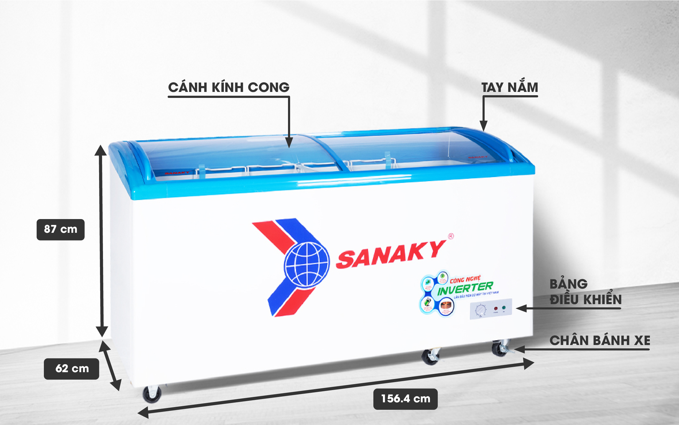 Tủ đông SanakyInverter 437 lít VH-6899K3