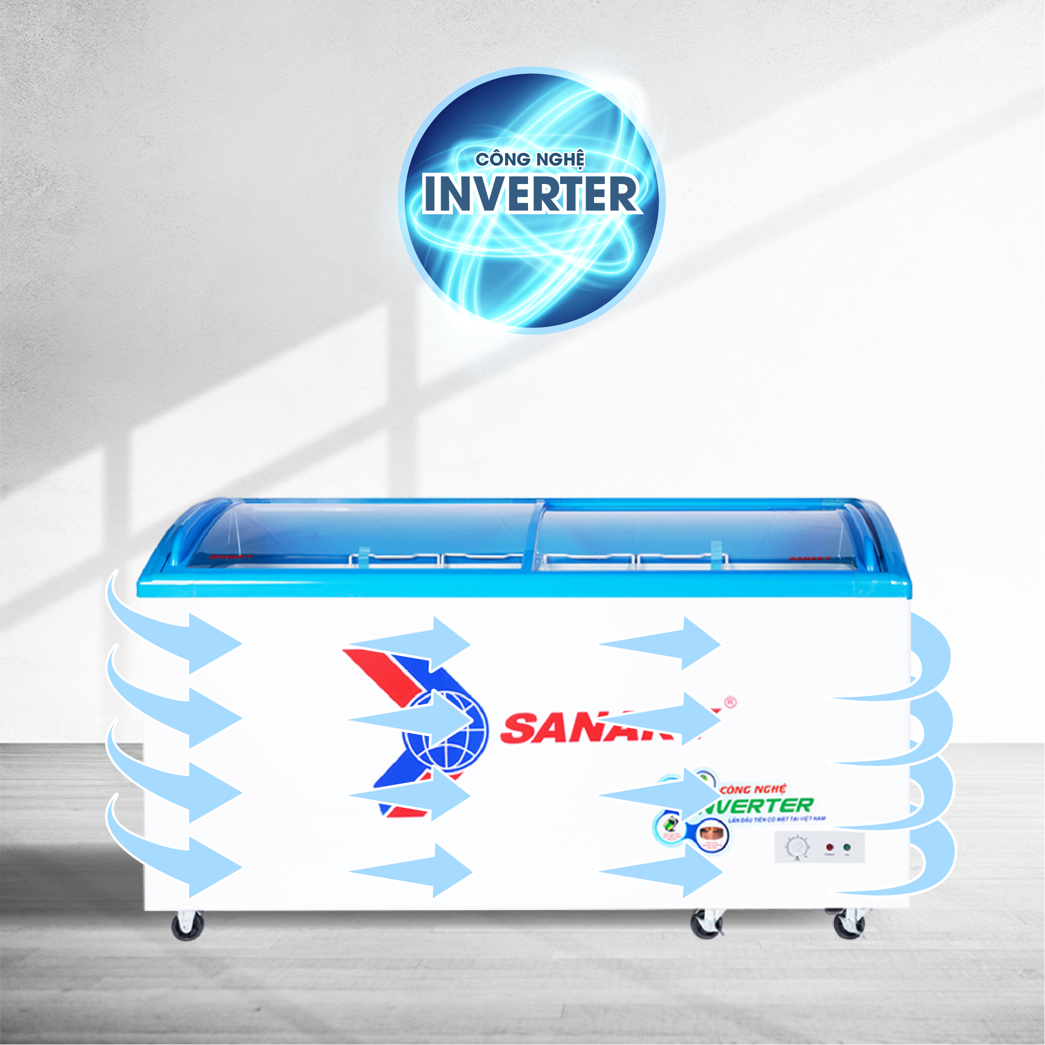 Tủ đông SanakyInverter 437 lít VH-6899K3
