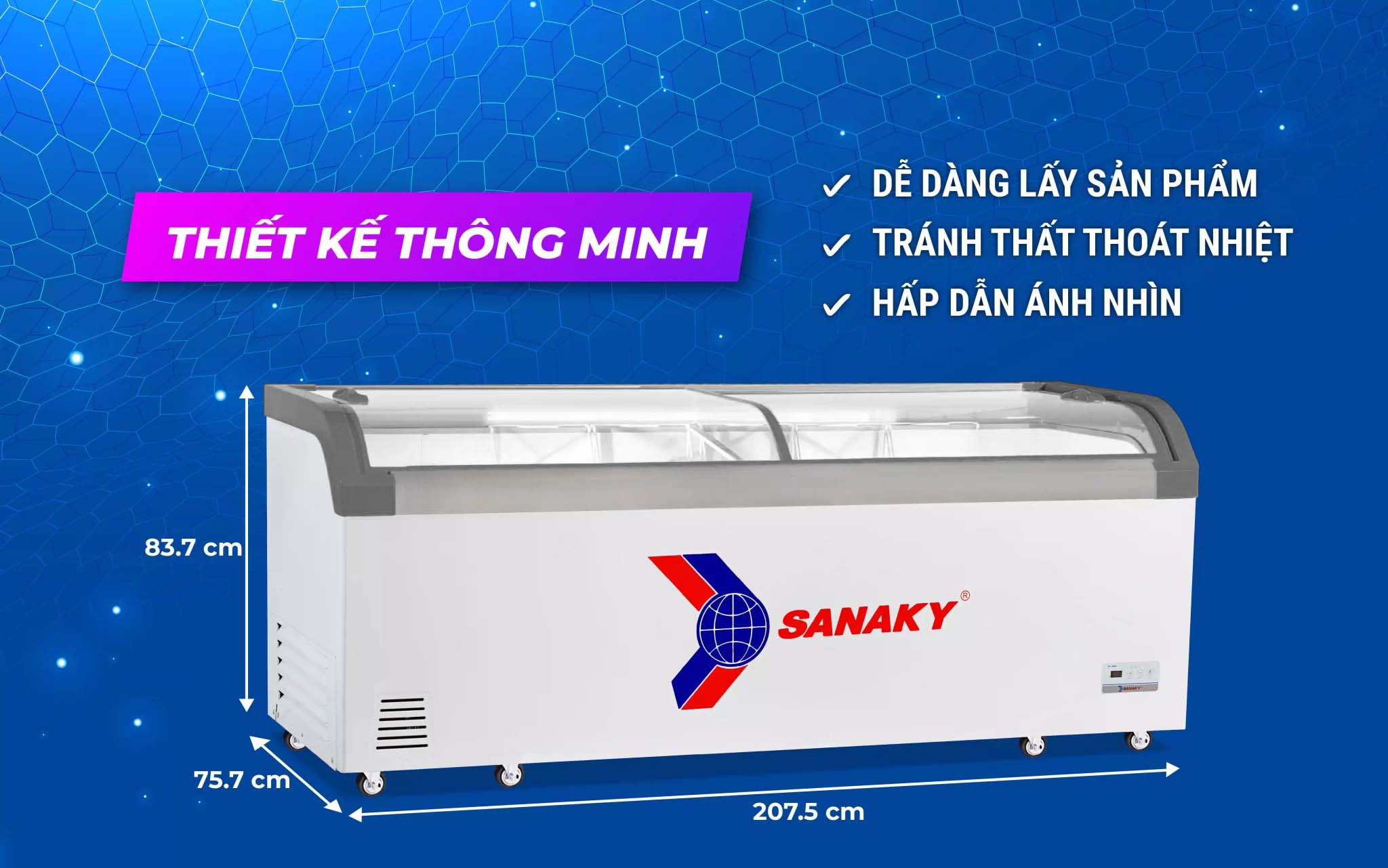 Tủ đông Sanaky 750 lít VH-1099KA