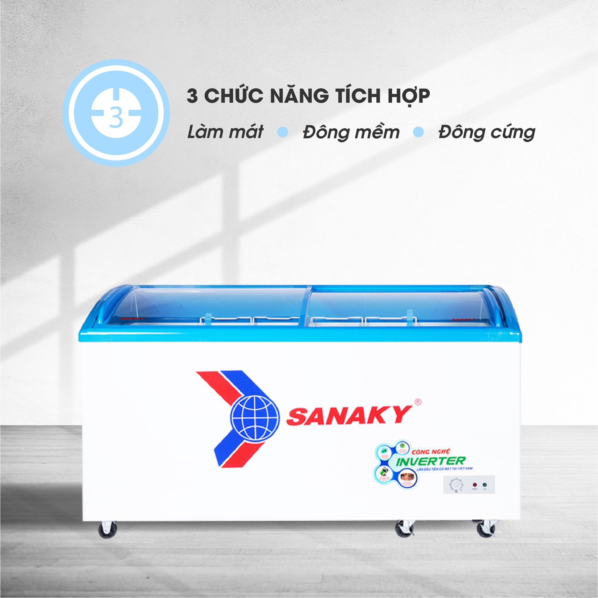 Tủ đông SanakyInverter 437 lít VH-6899K3