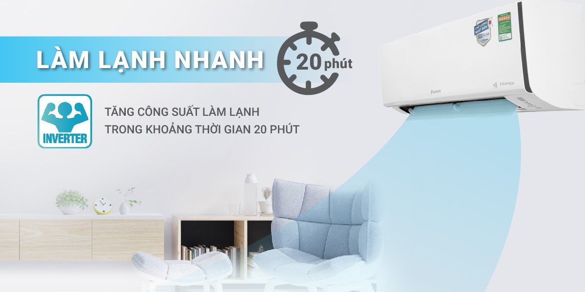 Điều hòa Daikin 2 chiều 12000BTU inverter FTHF35XVMV