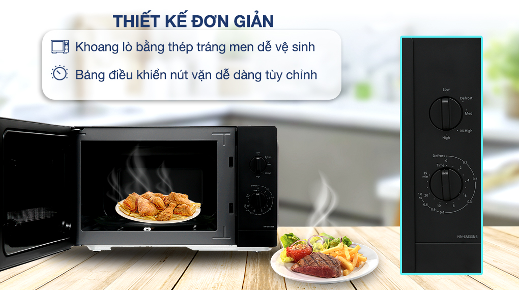 Lò vi sóng Panasonic NN-SM33NBYUE 25 lít - Thiết kế