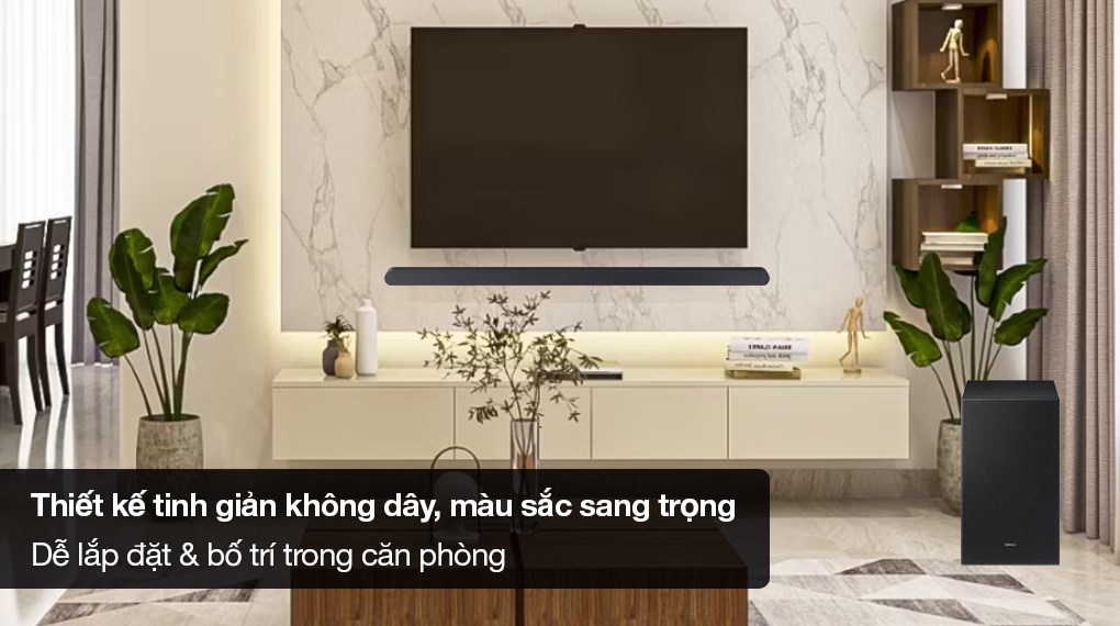 Loa Thanh Samsung HW-S700D/XV 250W - Thiết kế tinh giản không dây, kiểu dáng sang trọng