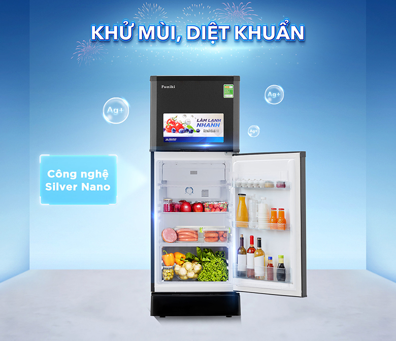 Tủ lạnh Funiki FR-132CI.1 diệt khuẩn silver nano