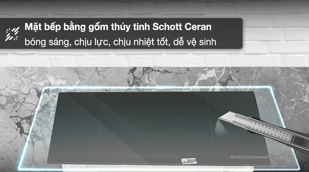 Mặt kính - Bếp từ đôi lắp âm Bosch PPI8256EVN
