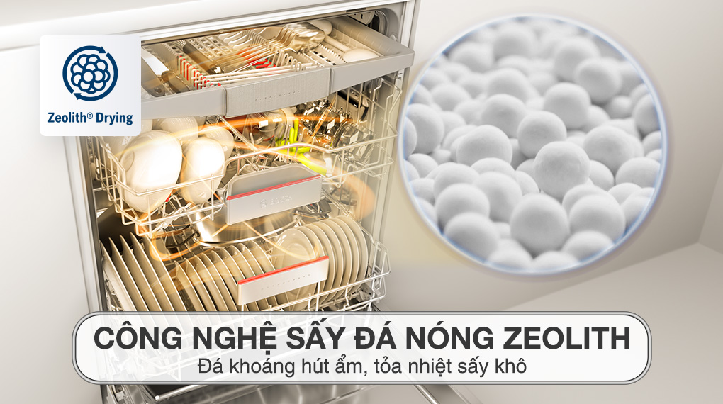 Máy rửa chén độc lập Bosch SMS6ZCI37Q - Công nghệ rửa - sấy