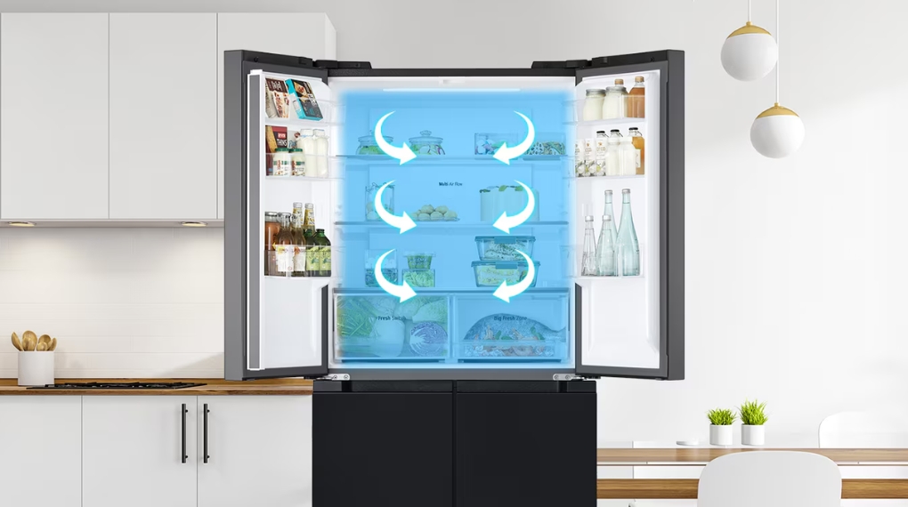 Tủ lạnh LG Inverter 474 lít Multi Door LFB47BLG - Công nghệ làm lạnh + Công nghệ bảo quản thực phẩm