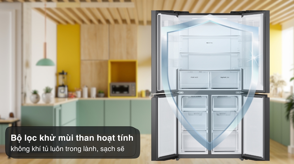 Tủ lạnh LG Inverter 474 lít Multi Door LFB47BLG - Công nghệ kháng khuẩn khử mùi