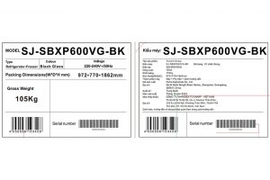 Tủ lạnh Sharp Inverter 600 lít SJ-SBXP600VG-BK