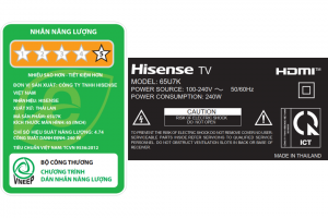 Smart Tivi ULED Hisense 4K 65 inch 65U7K