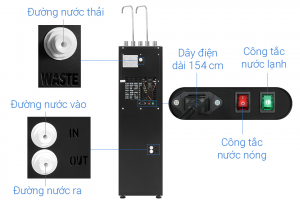 Máy lọc nước RO nóng nguội lạnh Hydrogen Kangaroo Sumire KG12A6 12 lõi