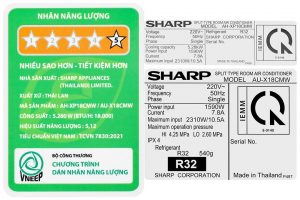 Máy lạnh Sharp Inverter 2 HP AH-XP18CMW