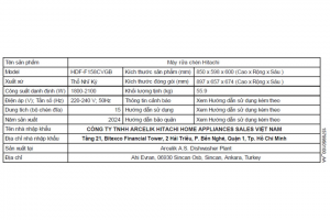 Máy rửa bát độc lập Hitachi HDF-F158CVGB
