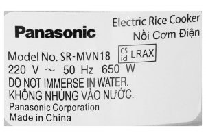 Nồi cơm nắp gài Panasonic 1.8 lít SR-MVN18LRAX