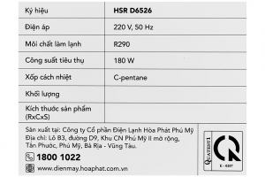 Tủ mát Hòa Phát 526 lít HSR D6526