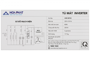 Tủ mát Hòa Phát Inverter 723 lít HSR D8723