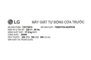 Máy giặt LG Inverter 17 kg F2517SNTG