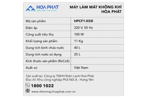 Quạt điều hòa Hòa Phát HPCF1-033I