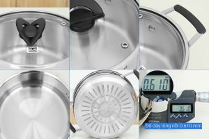 Bộ 3 nồi inox Tefal Optispace G7376S44