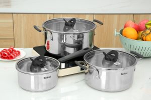 Bộ 3 nồi inox Tefal Optispace G7376S44