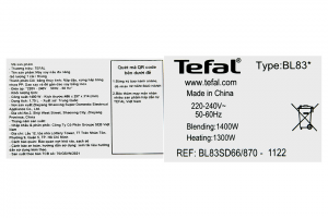 Máy làm sữa hạt đa năng Tefal BL83SD66