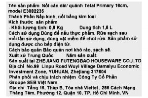 Nồi inox 16 cm Tefal Primary E3082235