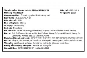 Máy ép hoa quả Philips HR1863