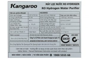 Máy lọc nước RO Hydrogen Kangaroo KG100HD2 8 lõi