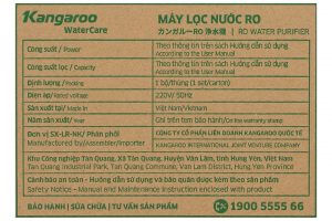 Máy lọc nước RO Hydrogen Kangaroo KGRP10 10 lõi