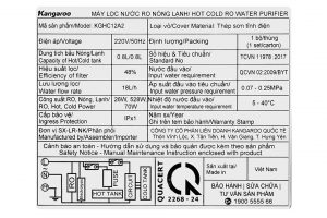 Máy lọc nước RO nóng nguội lạnh Hydrogen ion kiềm Kangaroo Sumire KGHC12A2 12 lõi