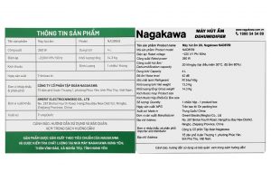 Máy hút ẩm kết hợp lọc không khí Nagakawa NAD8559