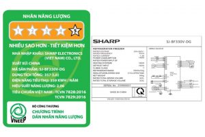 Tủ lạnh Sharp Inverter 323 lít SJ-BF330V-DG