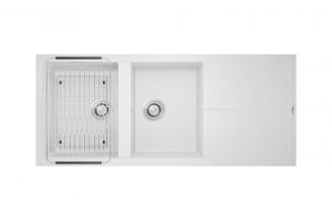 Chậu rửa bát Konox Granite Sink Livello Smart 1160 White Silver