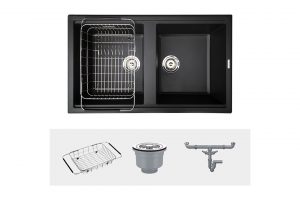 Chậu rửa bát Konox Granite Sink Phoenix Smart 860 Black