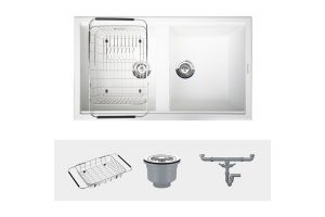 Chậu rửa bát Konox Granite Sink Phoenix Smart 860 White Silver