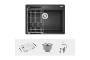 Chậu rửa bát Konox Granite Sink Ruvita 680 Black
