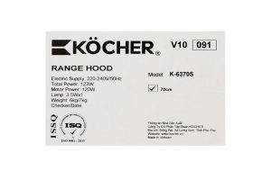 Máy hút mùi âm tủ Kocher K-6370S