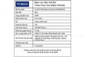 Máy hút bụi lau sàn Tineco Floor One Station S9 Artist