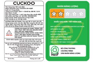 Nồi cơm điện tử Cuckoo 1.8 lít CR-1020F/WHWHVN