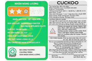 Nồi cơm nắp gài Cuckoo 6.3 lít CR-3555/BKSTVNCRCV