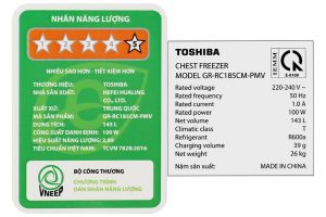 Tủ đông Toshiba Inverter 143 lít GR-RC185CM-PMV(01)